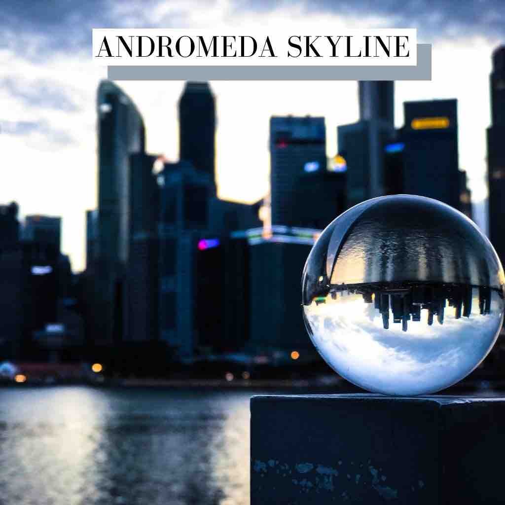 Andromeda Skyline Synthwave